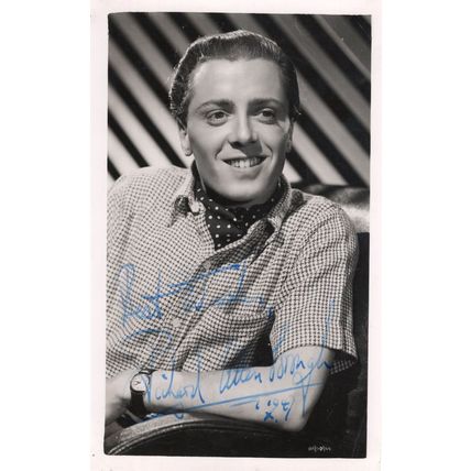 Richard Attenborough Antique 1947 Hand Signed Photo