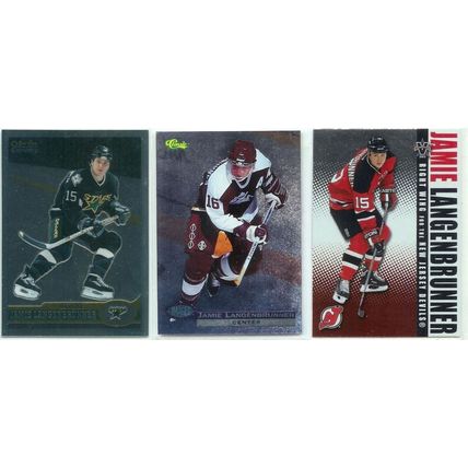 Jamie Langenbrunner 13x card lot incl Worlds/Jr. 1994-2010