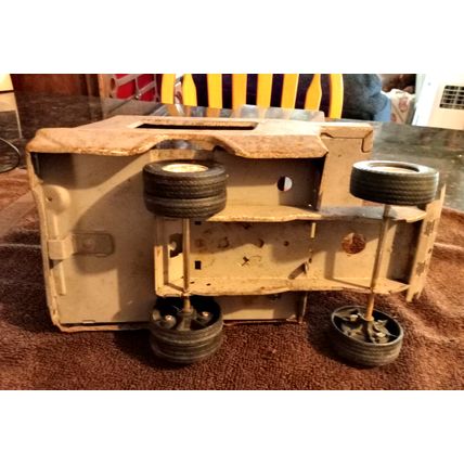 Old Vintage 1970's Tonka Pressed Steel Truck RV Camper Perfect For Restoration