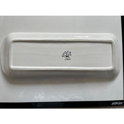 FRENCH FAIENCERIE DE PORNIC CERAMIC CAKE PLATE