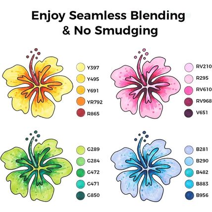 Ohuhu Alcohol Markers Double Tipped Art Marker Set for Artists Adults Coloring S