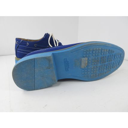 J's Awake Eddie-35 Synthetic Microsuede Designer Oxford Shoes Royal Blue Sz 8-9