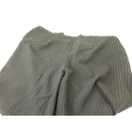 Perceptions New York 3-Piece Pants Vest Suit Green Black Striped Business Sz 18