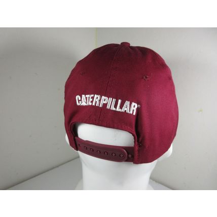Vintage Cat Caterpillar Excavators 5000 Series Hat Snapback Cap Maroon Backhoe