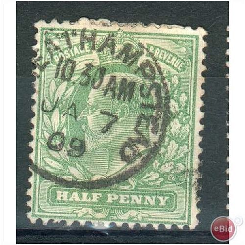 GB stamps 1902-10 - 1/2d SG215 Wheathampstead cancel 3