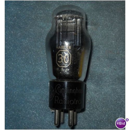 Cunningham #30 Triode ST 30 Amplifier Vacuum Tube