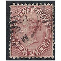 Canada (Colony Of) 1859 SG30 1c Deep Rose Fine Used . .