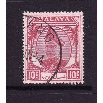 MALAYSIA / SELANGOR 1949 SG 98 10c PURPLE FINE USED