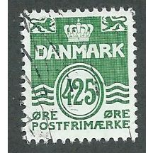 DEN 1933 425o 'NUMERAL - GREEN' FINE USED (EBID42-927)