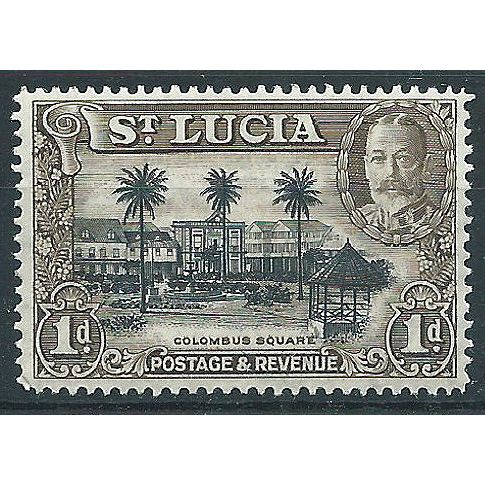 St Lucia 1936 SG114 1d Black & Brown Mounted Mint....