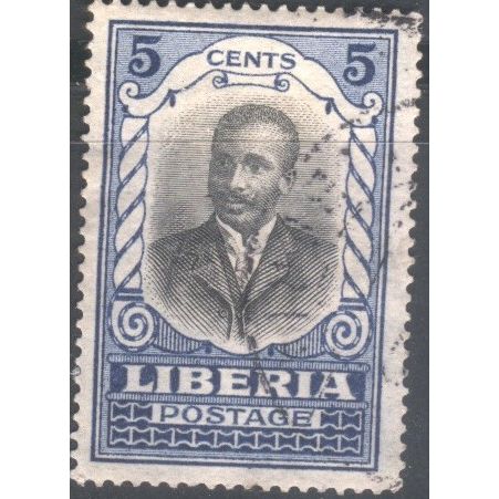 Liberia 1921 - SG403 - 5c black and blue - President D.E. Howard - used