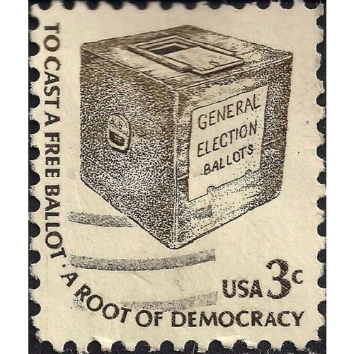 USA, Americana, Ballot Box, cream 1977, 3c