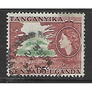 KENYA UGANDA TANGANYIKA 1955 65c MOUNT KILIMANJARO SG 174 FINE USED