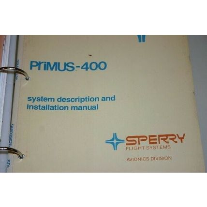 Honeywell Primus 400 Coloradar Systems Install Manual Installation IB8029076