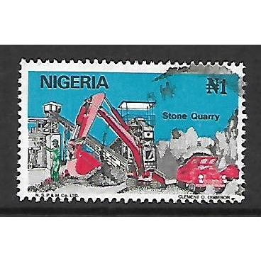 NIGERIA 1986 NIGERIAN LIFE 1N STONE QUARRY SG 524 FINE USED