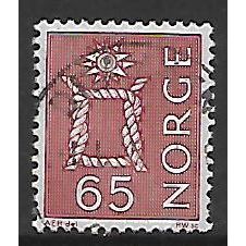 NORWAY 1962 REEF KNOT 65 ORE VIOLET SG537B FINE USED#