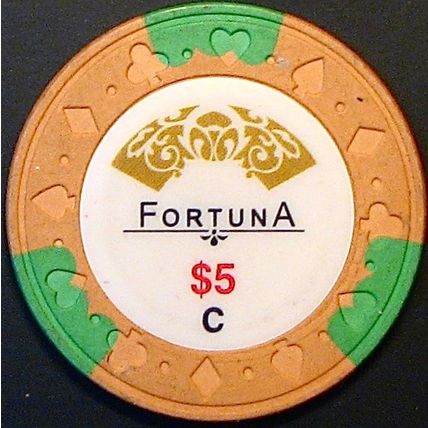 Fortuna. $5 Casino Chip. Shihanoukville, Cambodia. N41.