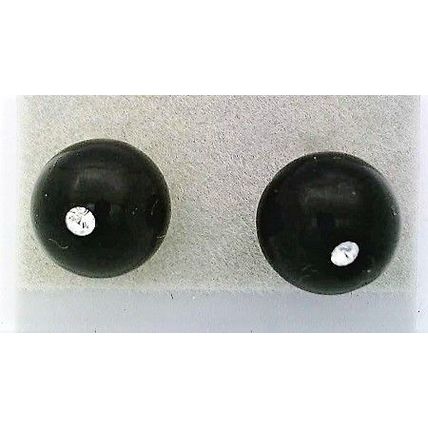 Black Onyx Crystal 8mm Gemstone Stud Earrings 1