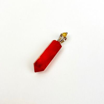 Faceted Crystal Pendant w/ Assorted Gemstone Bail[ ]