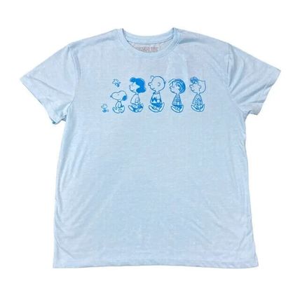 Peanuts Women's Character Soft Short Sleeve Round Neck T-Shirt (Light Blue/Snoop