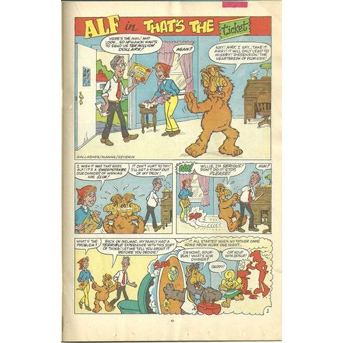 ALF Comic #6 Aug. August 1988 Marvel Comics "Hair Today, Gone Tomorrow!"