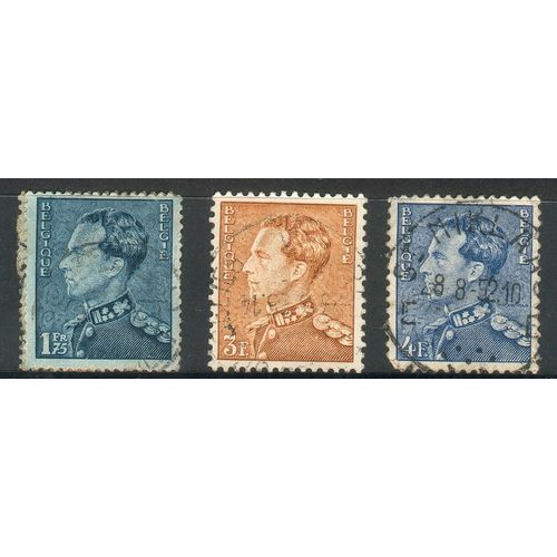 Belgium stamps 1936 - SG 761 - 770 - 771 - King Leopold 111
