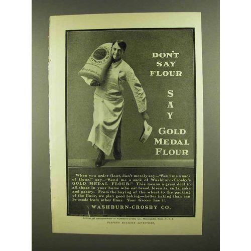 1908 Gold Medal Flour Ad - Don't Say Flour