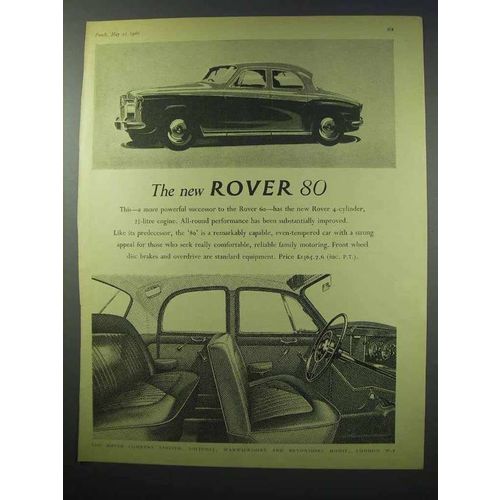 1960 Rover 80 Car Ad!