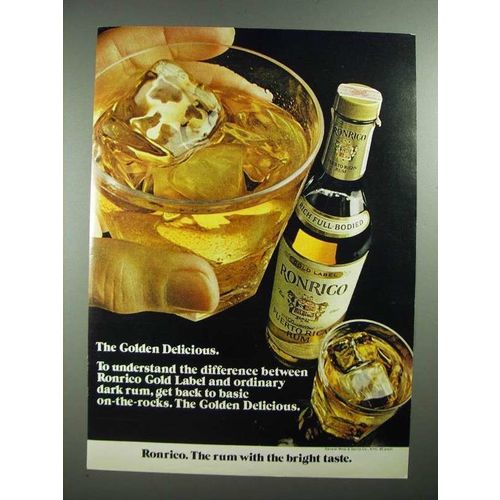 1972 Ronrico Gold Label Rum Ad - The Golden Delicious