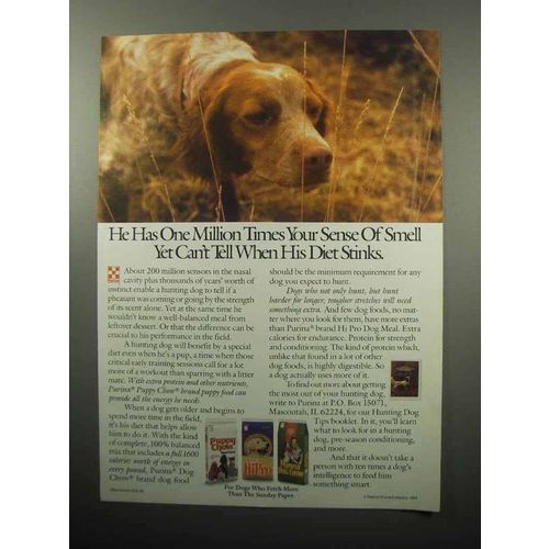 1989 Purina Dog Food Ad - Puppy Chow, HiPro, Dog Chow