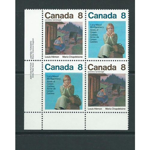 canada imprint tagged inscription corner blocks sg805 set bottom left mnh sg 805