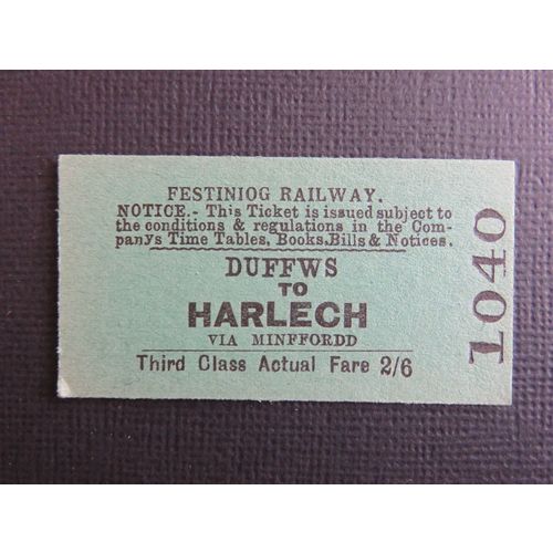 Festiniog Railway Duffws-Harlech Edmondson Ticket #8