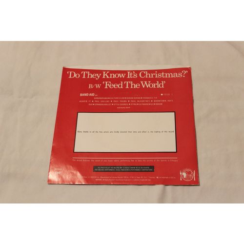 Band Aid 45 & Picture Sleeve-DO THEY KNOW IT'S CHRISTMAS/FEED THE WORLD STEREO