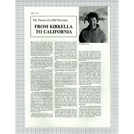 Miss Barbara Webb Kirkella Bryan Burstall Solicitor Hull - 1966 Article