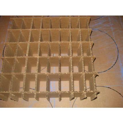 Cardboard Dividers 5 Sets 12" X 12" X 2.5" High 40 cell A 12-2.5-06 & A12-2.5-09