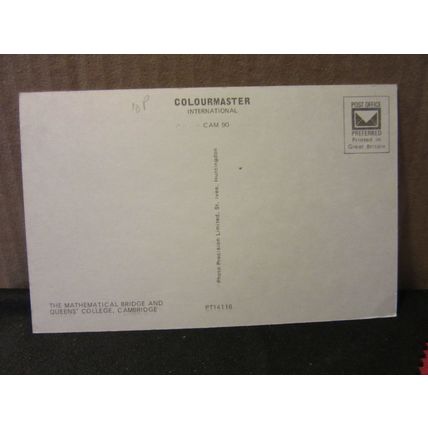 QUEENS COLLEGE, CAMBRIDGE unused vintage postcard Colourmaster =