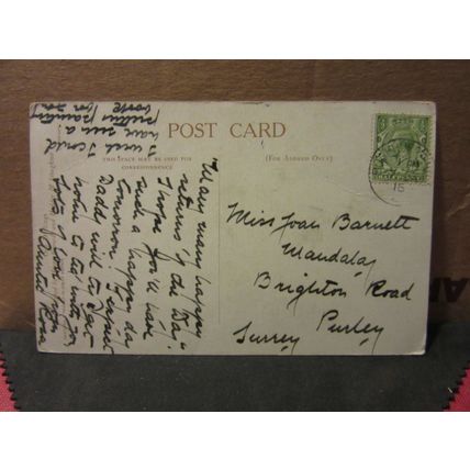 PRETTY GIRL, HAPPY BIRTHDAY .used antique postcard by Henry Frowd 1916 pm