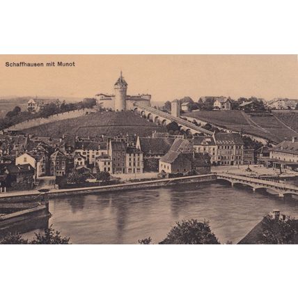 Schaffhausen Mit Munot Antique Mint German Postcard