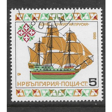 BULGARIA 1986 HISTORICAL SHIPS 5s KING OF PRUSSIA SG 3372 FINE USED#2