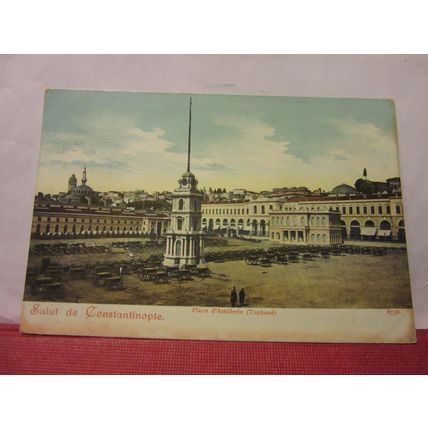 CONSTANTINOPLE, TURKEY used antique postcard 1904 GB postmark #