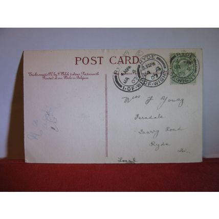 'heard that before' LOVERS, ROMANCE used antique postcard by JWS. 1904 pm =