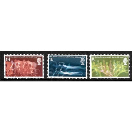 GREAT BRITAIN 1970 NINTH BRITISH COMMONWEALTH GAMES SG 832 /836 3 VALS UM MINT#3