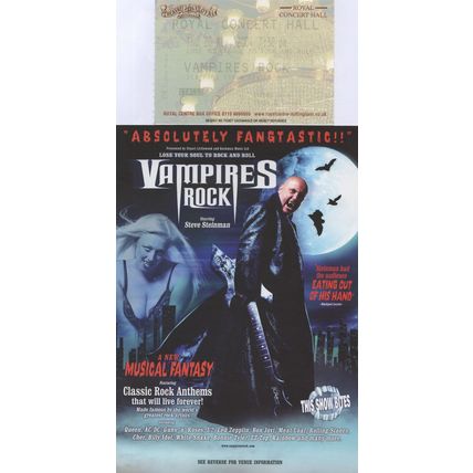 Vampires Rock Toyah Wilcox Punk 2009 Live Concert Ticket & Flyer