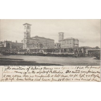Osborne House Isle Of Wight Undivided Back Postcard (QIOW0111)