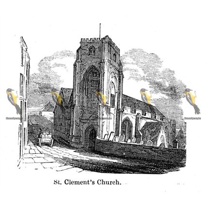 St Clements Church, Hastings, Sussex, England, 1840, MODERN REPRODUCTION