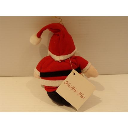 Gibson Greeting Cards Plush Stuffed Santa Ornament w/ Tag 90's?