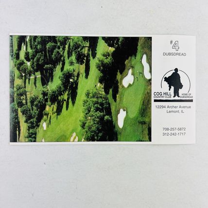 Cog Hill Country Golf Club Dubsdread #4 Course Scorecard Blank Lemont Illinois