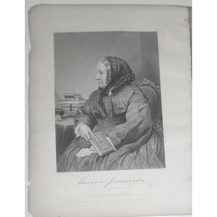 Anna Jameson - steel engraving - 1873 - Duyckinck Portrait Gallery
