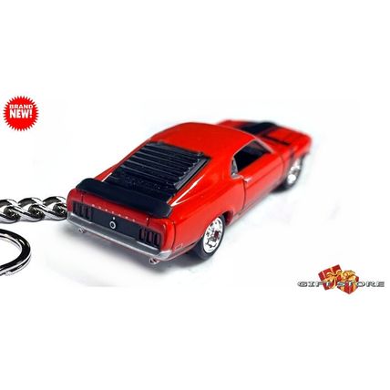 RARE KEYCHAIN 1970 ORANGE FORD MUSTANG BOSS 302 CUSTOM Ltd❤️GREAT GIFT❤️