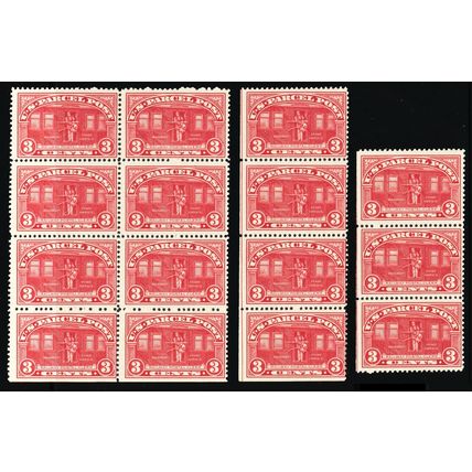 Q3, MNH 3¢ Parcel Post - 15 Stamps SCV $360 - Stuart Katz